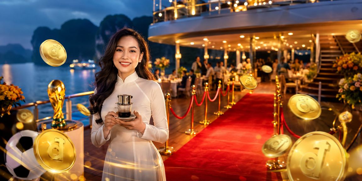 Người hâm mộ bóng đá xem tỷ lệ kèo trận đấu bên vịnh Hạ Long với cốc cà phê
